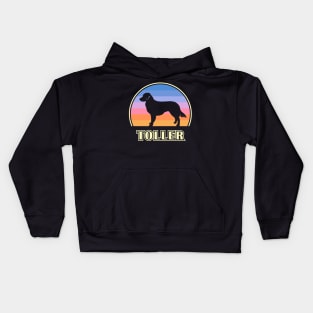 Toller Vintage Sunset Dog Kids Hoodie